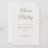 Invitation Mariage photo romantique minimaliste (Dos)
