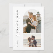 Invitation Mariage photo romantique minimaliste moderne (Devant)