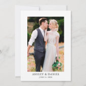 Invitation Mariage photo Rose Peach Watercolor (Dos)