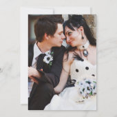 Invitation Mariage photo Roses Fleurs Monogramme Ruines gothi (Dos)