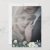 Invitation Mariage photo Royal Blue Opulence Eucalyptus (Dos)