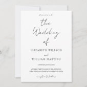 Invitation Mariage photo RSVP de code QR de script détaillé (Devant)