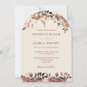 Invitation Mariage photo Rustic Floral Arch (Devant)