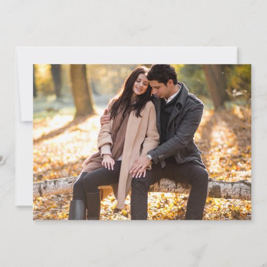 Invitation Mariage photo Rustic Forest Path String (Dos)