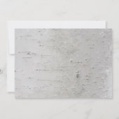 Invitation Mariage photo Rustic Silver Birch Tree (Dos)