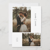 Invitation Mariage photo rustique à double face Enregistrer l (Devant)