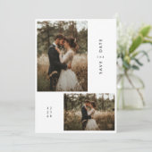 Invitation Mariage photo rustique à double face Enregistrer l (Debout devant)