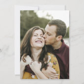 Invitation Mariage photo Rustique Burgundy Blush Wood Gold (Dos)