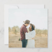 Invitation Mariage photo rustique Enregistrer la date Invitat (Dos)