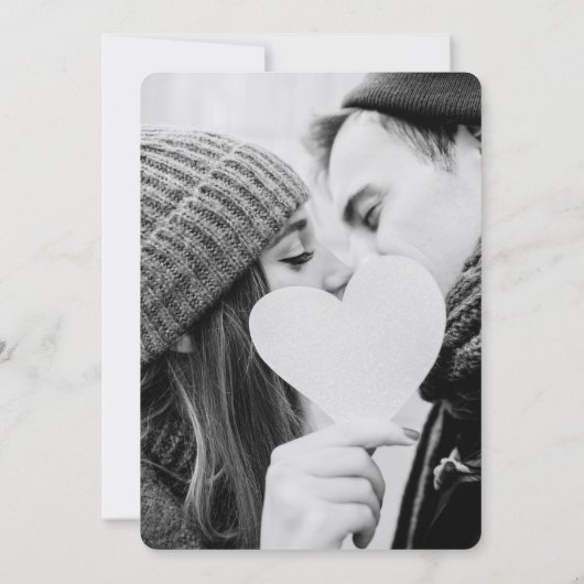 Invitation Mariage photo rustique Kraft Greenery (Dos)