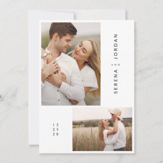 Invitation Mariage photo Rustique moderne Boho (Devant)