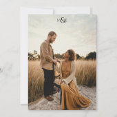 Invitation Mariage Photo Rustique Terreux (Dos)