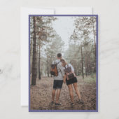 Invitation Mariage photo Rustique violet Fleur sauvage (Dos)