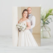 Invitation Mariage photo Sage Green Gold Green Eucalyptus (Debout devant)