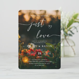 Invitation Mariage Photo Script Floral Romantique  