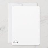 Invitation Mariage Photo Script Floral Romantique (Dos)