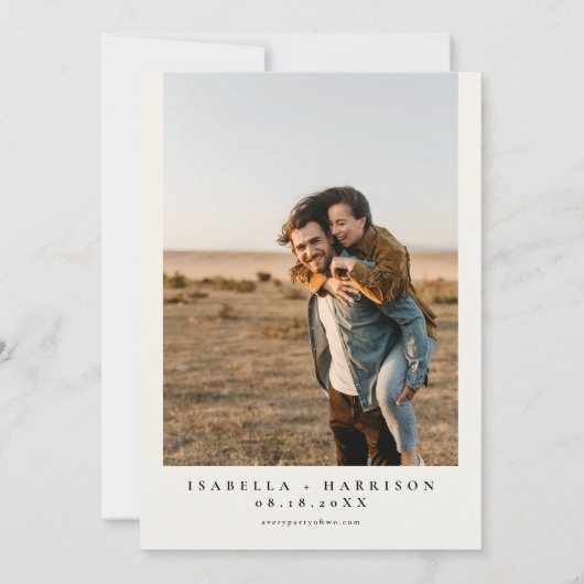 Invitation MARIAGE photo SEDONA Destination Skyline Boho (Dos)