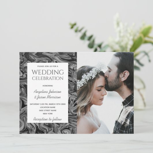 Invitation Mariage photo simple (Debout devant)