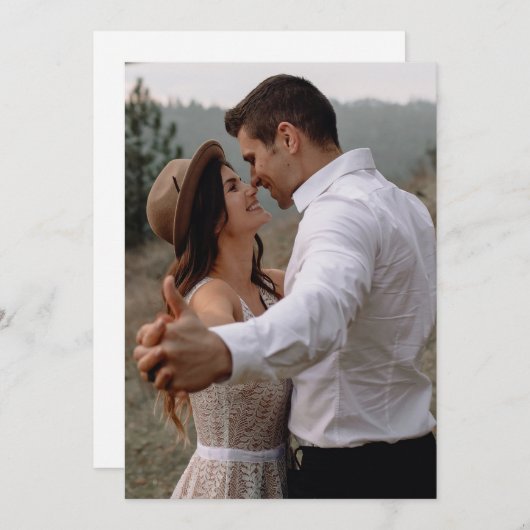 Invitation Mariage photo simple (Devant / Derrière)