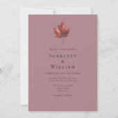 Invitation Mariage photo simple à feutre d'automne simple Mau (Devant)