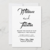 Invitation Mariage photo simple classique élégant (Devant)