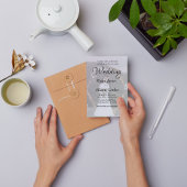 Invitation Mariage photo simple classique noir et blanc