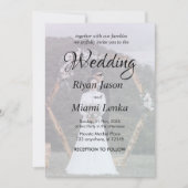 Invitation Mariage photo simple classique noir et blanc (Devant)