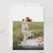 Invitation Mariage Photo Simple Élégant (Devant)