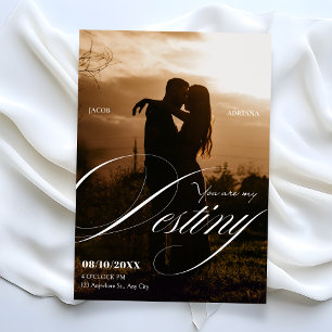 Invitation Mariage photo simple élégant romantique esthétique