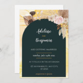 Invitation Mariage photo simple en noir et blanc (Devant / Derrière)