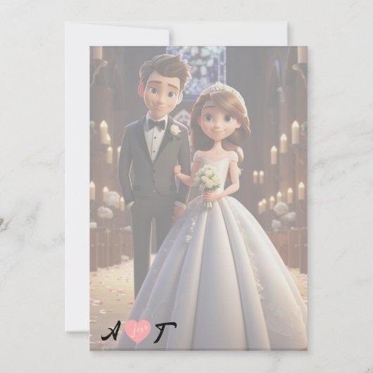 Invitation Mariage photo simple en noir et blanc (Dos)