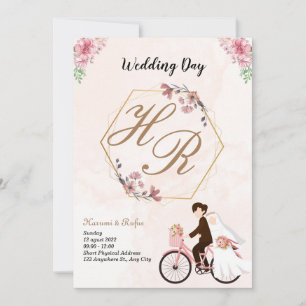 Invitation Mariage photo simple en noir et blanc