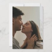 Invitation Mariage photo simple en noir et blanc (Dos)