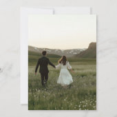 Invitation Mariage photo simple en noir et blanc (Dos)