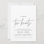 Invitation Mariage photo simple en noir et blanc moderne (Dos)