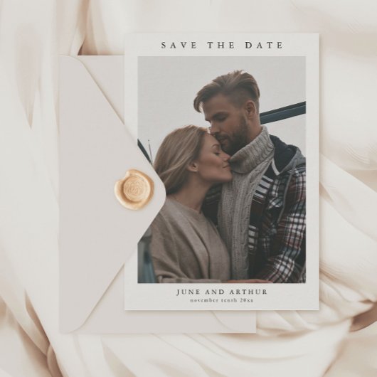 Invitation Mariage photo simple Enregistrer la date