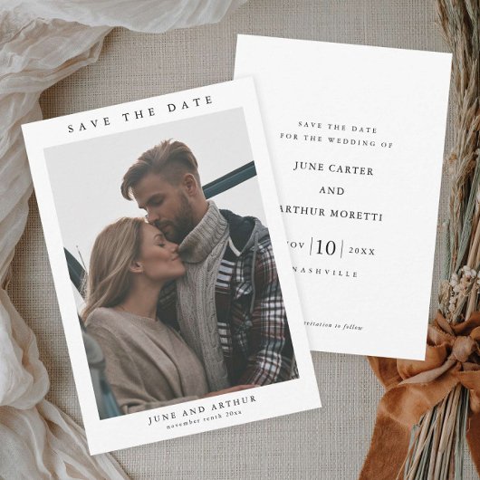 Invitation Mariage photo simple Enregistrer la date