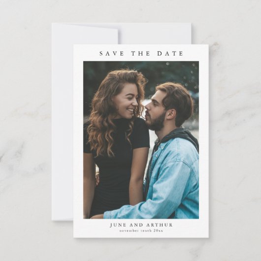 Invitation Mariage photo simple Enregistrer la date (Devant)