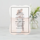 Invitation Mariage photo simple et élégant (Debout devant)