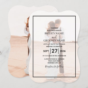Invitation Mariage photo simple et élégant