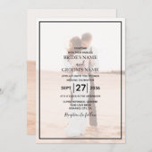 Invitation Mariage photo simple et élégant (Devant / Derrière)