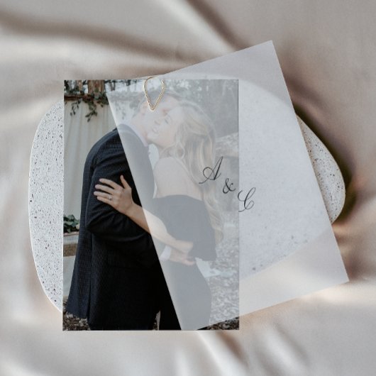 Invitation Mariage photo simple et élégant