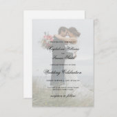 Invitation mariage photo simple et élégant (Devant / Derrière)