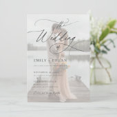 Invitation Mariage photo simple et élégant (Debout devant)