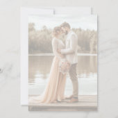 Invitation Mariage photo simple et élégant (Dos)