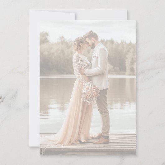 Invitation Mariage photo simple et élégant (Dos)