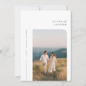 Invitation Mariage photo simple et élégant invite (Devant)