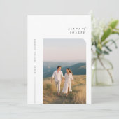 Invitation Mariage photo simple et élégant invite (Debout devant)