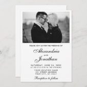 Invitation Mariage photo simple et élégant moderne (Devant / Derrière)