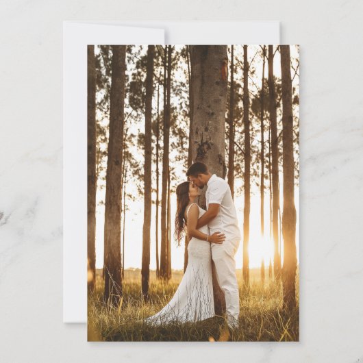 Invitation Mariage photo simple et moderne (Dos)